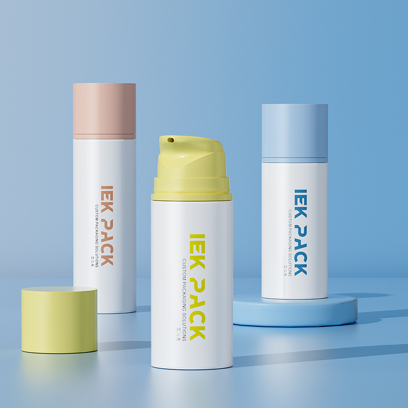 Custom Empty Colorful Luxury PP Plastic Airless Pump Bottle for Serum Cosmetic Packaging 50ml 150ml 100ml