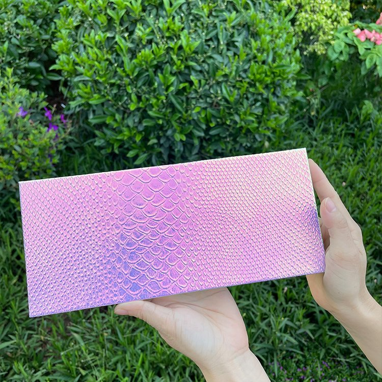 Firstsail Fish Scale Mermaid Holographic Glitter Multichrome Eyeshadow Palette Makeup 10 Empty Magnetic Pans Cosmetic Eye Shadow Paper Packaging