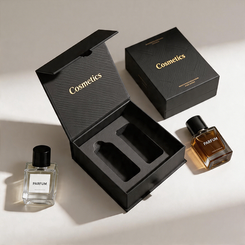 Wholesale Custom Logo Printing Flip-Top Cosmetic Set Perfume Essential Oils EVA Insert Packaging Magnetic Empty Luxury Paper Box