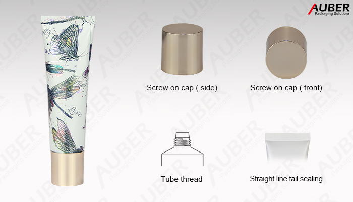 Laminated Tube Sunscreen Makeup Metallized Printed Custom Round Cosmetic Packaging