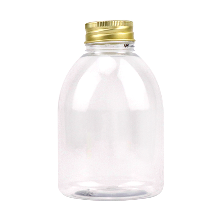 Custom Wholesale Recycled 330ml 500ml 16oz Pet Plastic Juice Beverage Bottle Packaging With Aluminum Cap