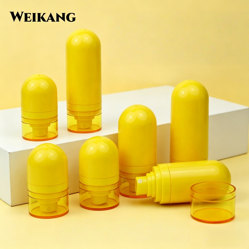 Macaron-Colored ABS Vacuum Cream Jars Instagrammable Packaging 15ml 30ml 50ml Airless Cosmetic Bottles Skin Care Serum 100pcs