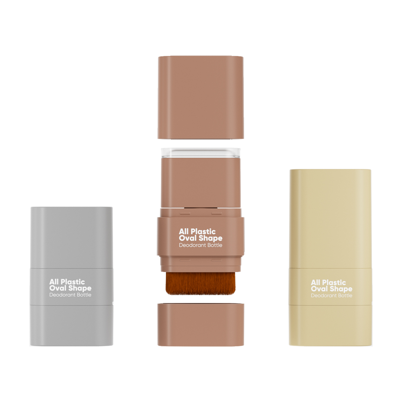 Rotating Deodorant Stick PP 10g 15g 20g Plastic Container Transparent Twist Sunscreen Stick Glue Packaging