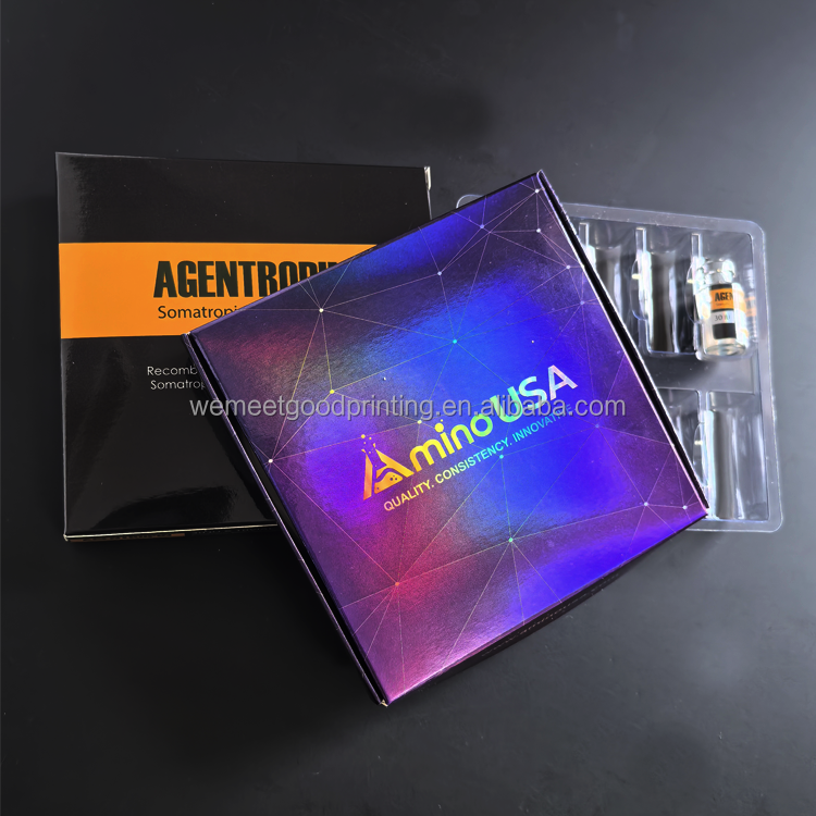 Label 14 - Printed Popular Design Gh 2ml Vial Packaging Box Private Label 10iu Labels