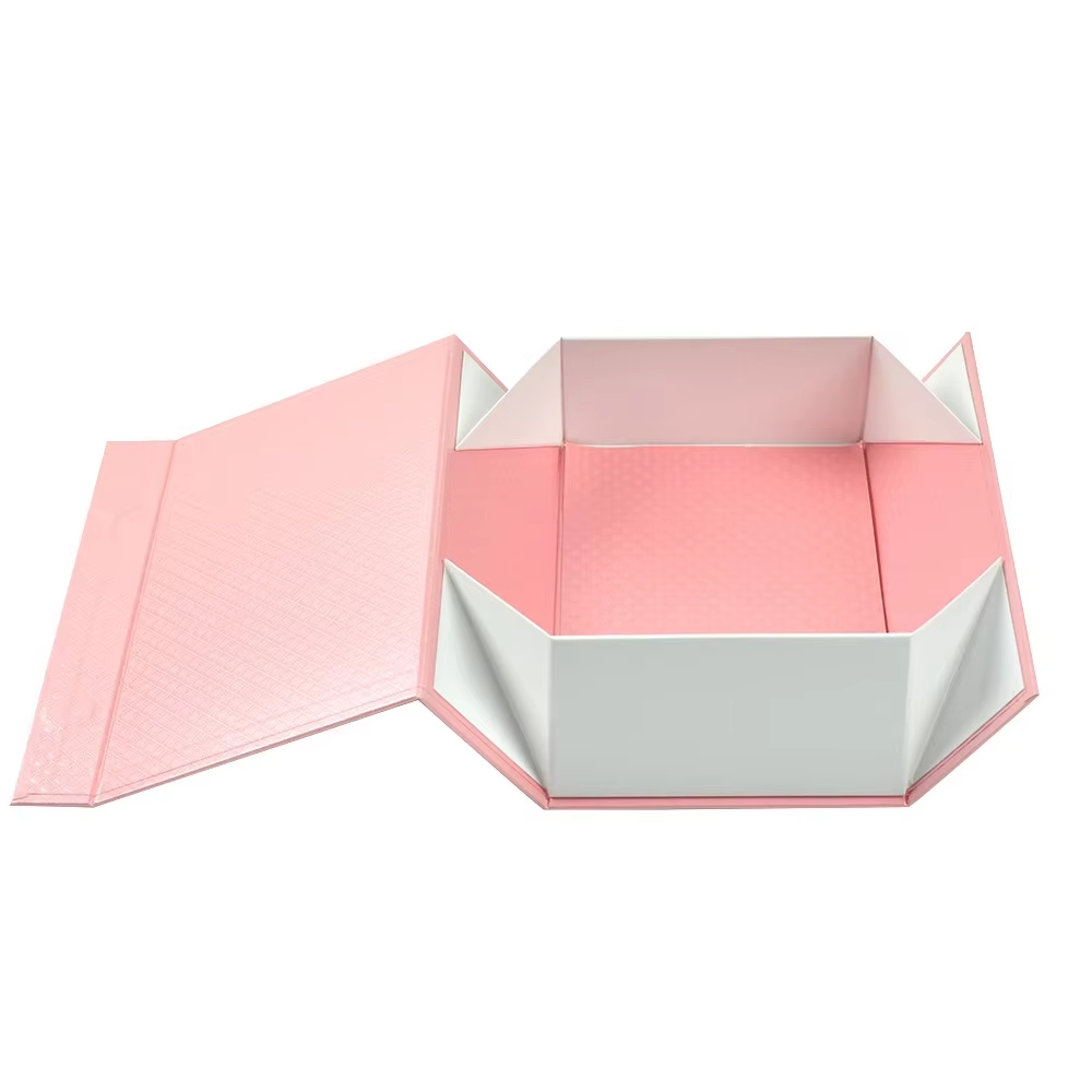 Big Logo Folding Collapsible Cardboard Baby Black Luxury Gift Packaging Rigid Magnetic Paper Boxes with Lid for Small Business