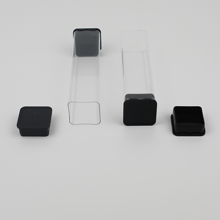 Elite Transparent Square Plastic Storage Tube for Visible Plastic Packaging
