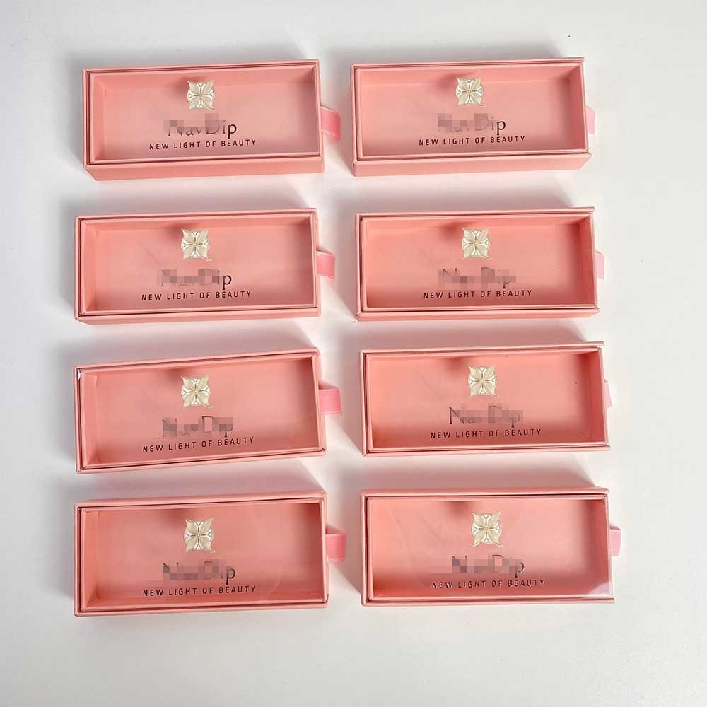 Wholesale Custom Pink Eyelash Packaging Box Private Label Lash Box with UV Coating and Matt Lamination for Cosmetics