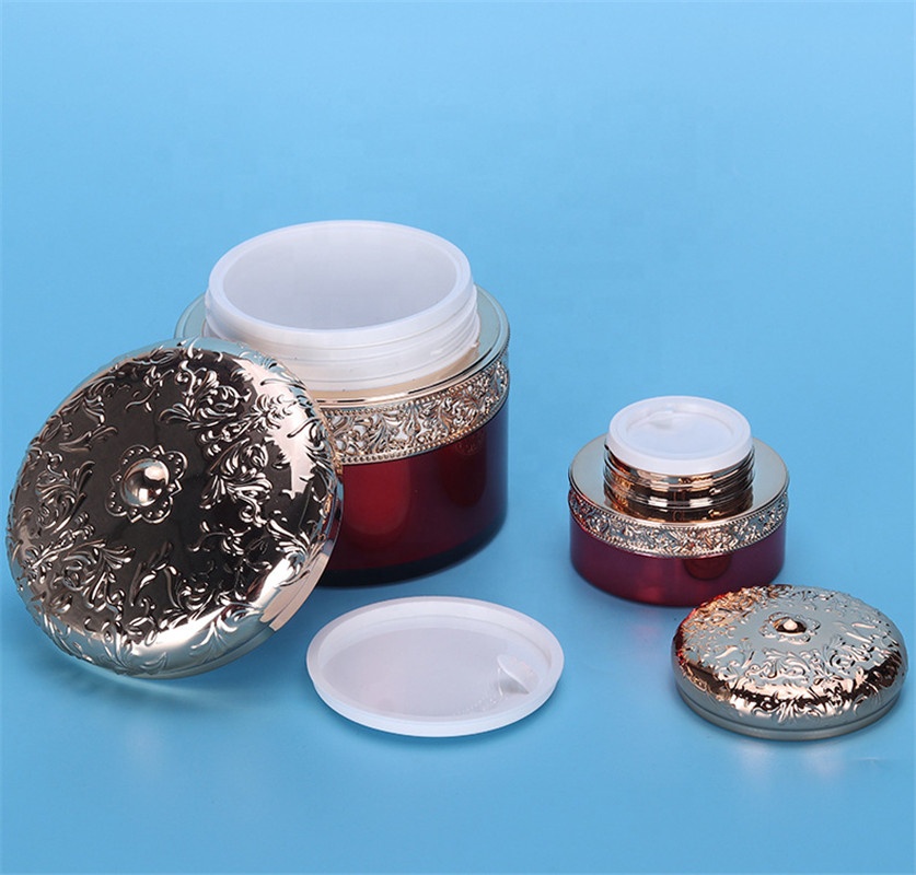 Custom Luxury Cosmetic Packaging Set 10ML/50MLEmpty Plastic Face Cream Jars with Screw Top for Skin Care &amp; Face Masks