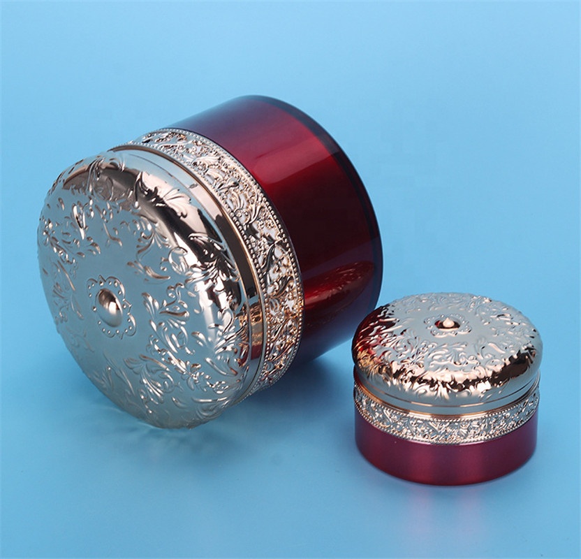Custom Luxury Cosmetic Packaging Set 10ML/50MLEmpty Plastic Face Cream Jars with Screw Top for Skin Care &amp; Face Masks