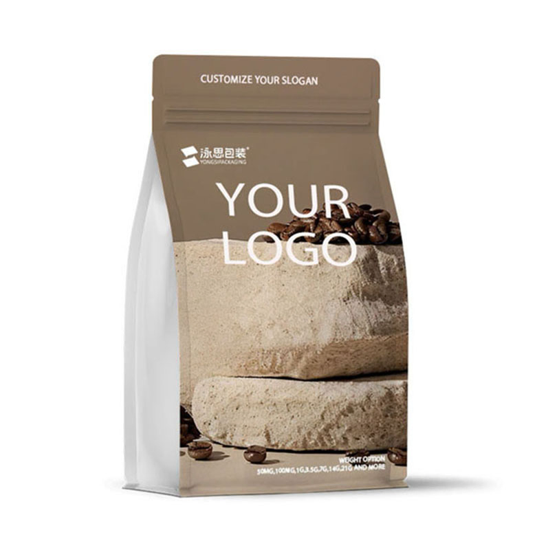 Eco-Friendly Custom Recyclable Laminated Zipper Pouch Security Features for Snack Coffee Tea Powder Food Sustainable Packaging