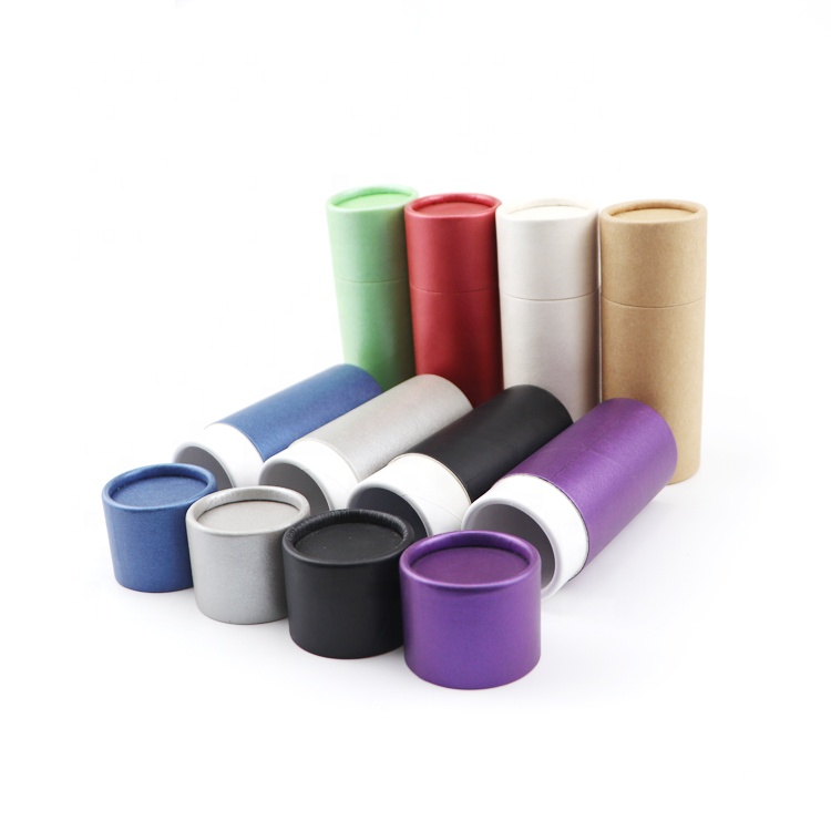Custom Logo Printing Round Paper Tube Packaging Kraft Cardboard Box