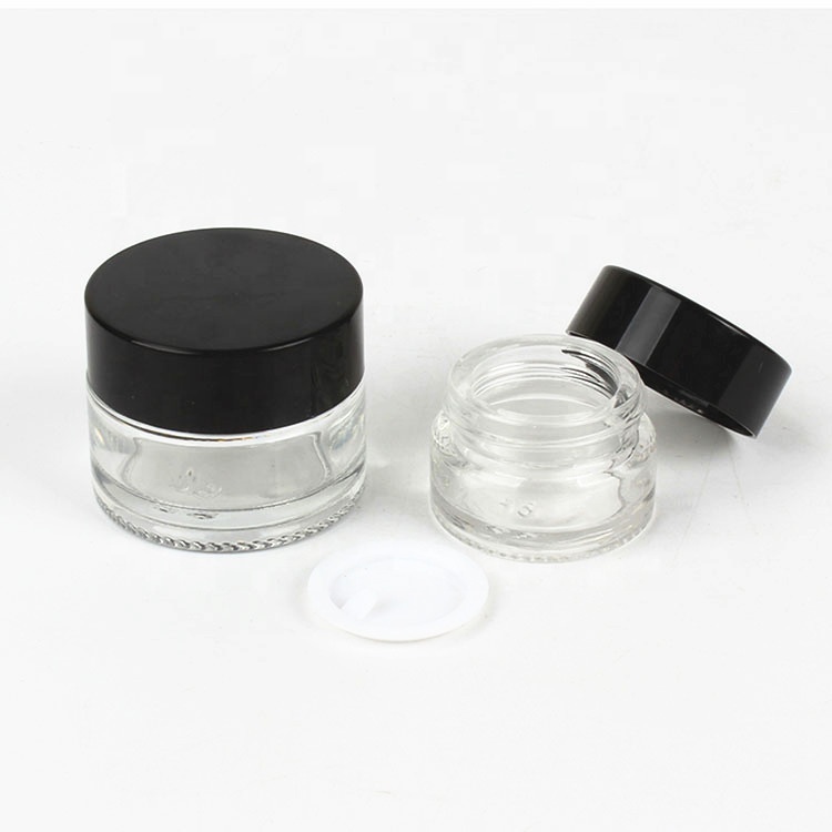China Supplier Clear Glass Eye Cream Jar Cosmetic Packaging Small Round Glass Jars