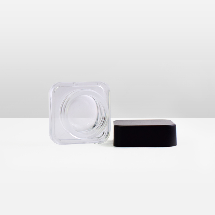 Luxury square Glass Jar 5ml 9ml with Child Resistant Lids Glass Containers for Cream Concentrate Oil Cosmetic Packaging