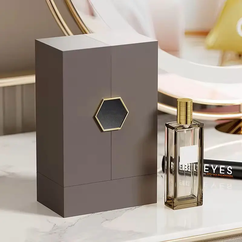 Luxury Customized Corrugated Board Gift Boxes Magnetic Perfume &amp; Essential Oil Packaging for Cosmetics Embossed Printing
