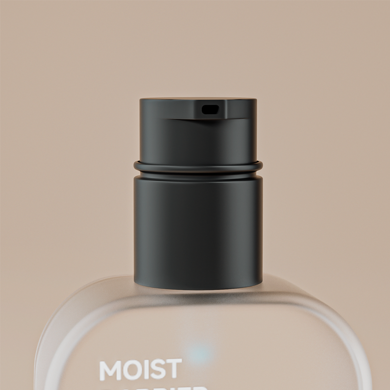 Fuyun Wholesale Cosmetic Packaging square clear Frosted Empty Serum Lotion Glass Bottle with Pump