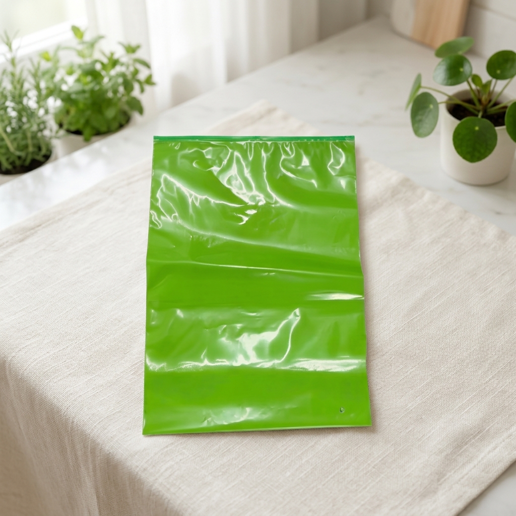 Wholesale Custom Logo Green PE Waterproof Ziplock Bag Vent Hole Eco-friendly Reclosable Plastic Self Seal Packaging Bag Jiangsu