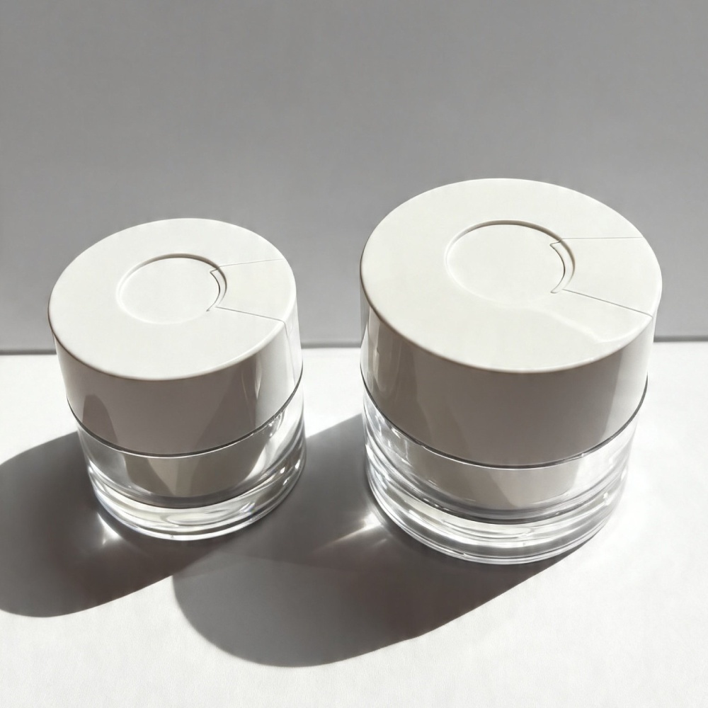Refillable Plastic Cap Cosmetic Packaging Jar for Luxury Skincare Lotion