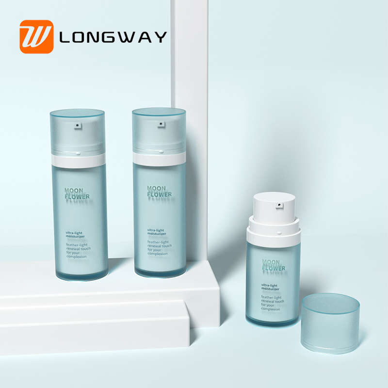 Custom White Luxury Airless Cosmetic Bottle with Plastic Lotion Pump High Quality Plastic Bottles
