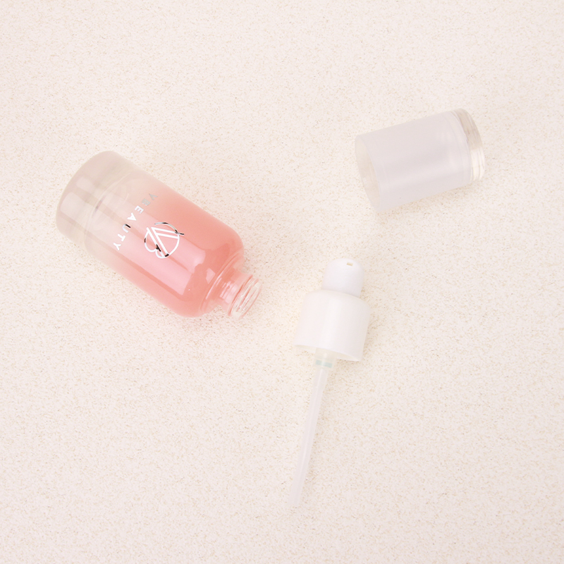 Luxurious Cosmetic Glass Packaging 50g Jar Container Round Shape Gradient Color Design with Dropper Cap for Face Cream Eye Drops