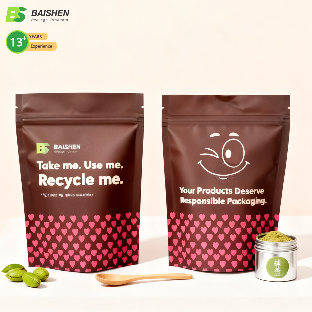 Custom Eco-friendly Stand-up Pouch Resealable Packaging Pouch Odor-proof And Moisture-proof Food Doypack Packaging