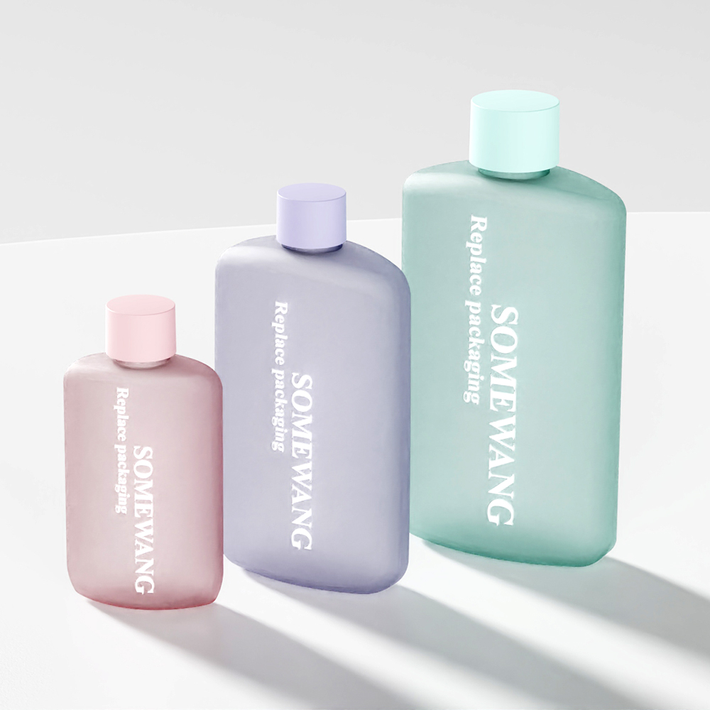 PE Bottle Skincare Packaging Lotion Shampoo Conditioner Skin Care Serum Pump Sprayer Empty Screen Printing Surface