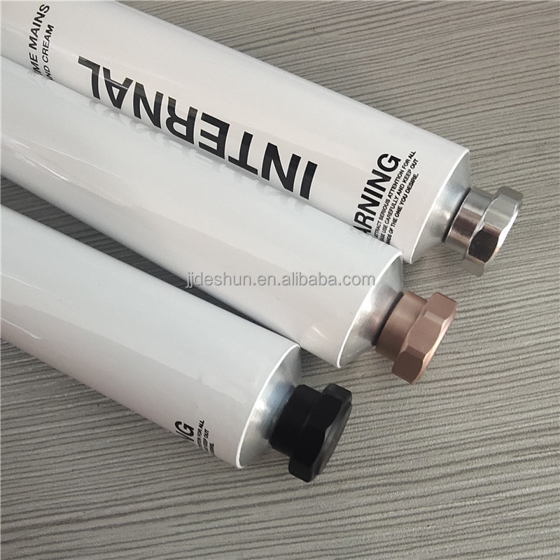 Zero Plastic Tubes Package 100% Recyclable Aluminium Octagon Lids Pure Aluminium Collapsible Tubes with Rose Gold Cap