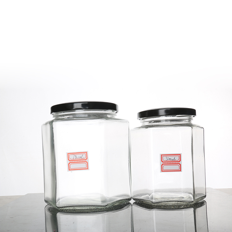 Wholesale Round Jam Jar Food Packaging Bottle with Lid sealed Glass Jar 500g1000g