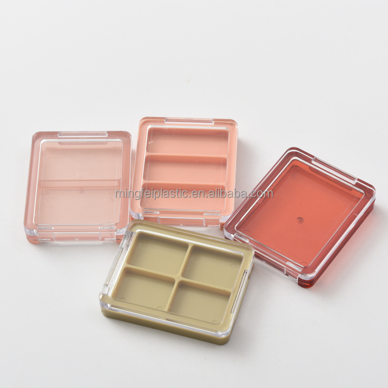 2 Color Highlighter Cosmetic Packaging Blusher Empty Plastic Case for Eyeshadow Container