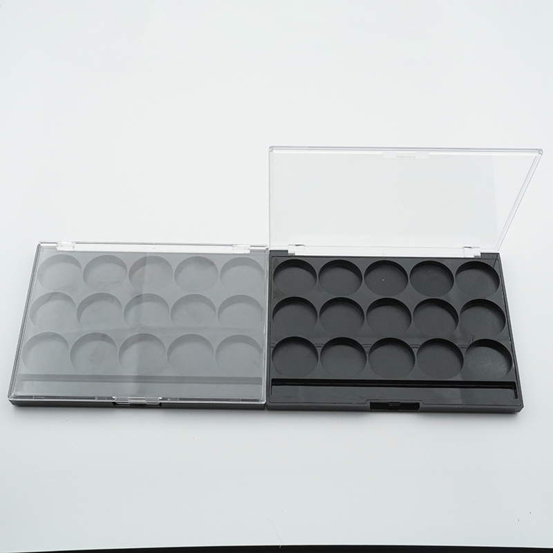 Square Glitter Empty Eyeshadow Highlight Case Blush Box Eye Shadow Cosmetic Packaging Makeup Products Tray Set