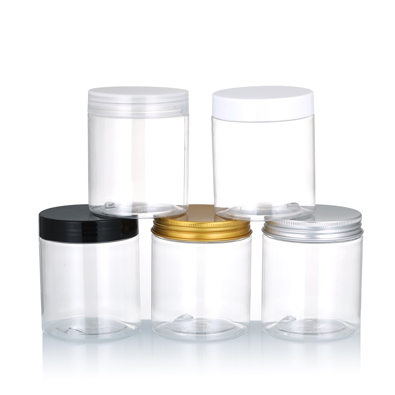 30ml 50ml 80ml 100ml 120ml 150ml 250ml 300ml Food Packaging Empty Cookies Storage PET Plastic Body Scrub Cream Cosmetic Jar