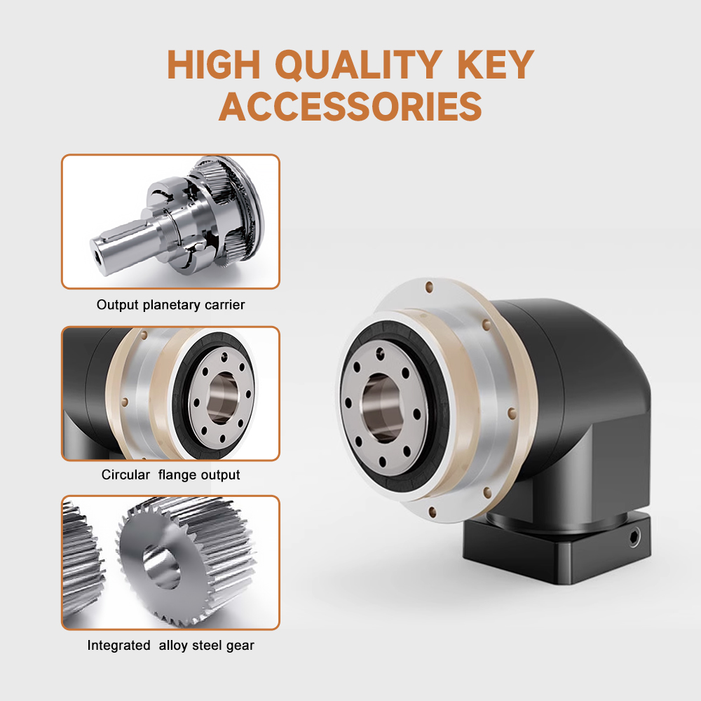 TQG Nema 34 Planetary Gear Box with Bevel Gears 90 Degree EVT090 Hollow Shaft Speed Reducers