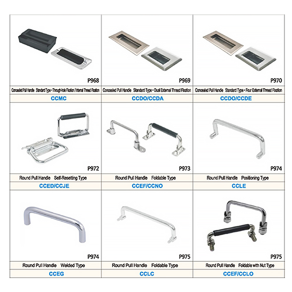 Stainless Steel Pull Handle with Gear Core Components