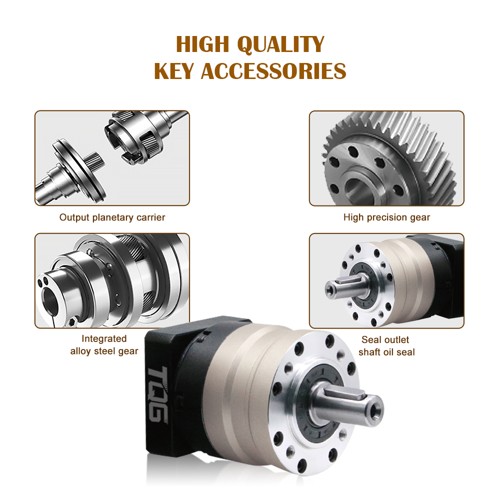 Smooth Running Low Noise Stainless Steel 95% Efficient High Torque Heavy-Duty FE Planetary Gearbox Ever-power 3-Year Warranty