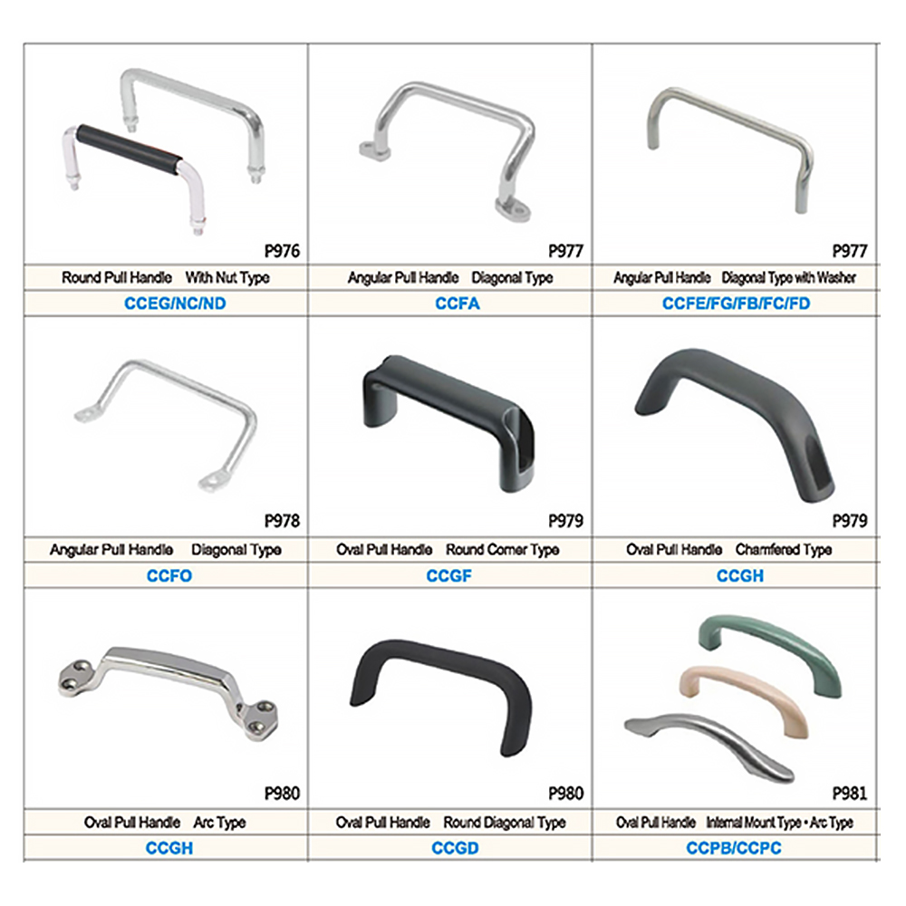 Stainless Steel Pull Handle with Gear Core Components