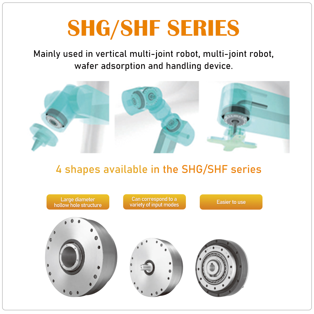 Harmonic Drive Reducer SHG-25-50-2UH Transmission Gear Speed Reducer Compact Structure Small Size Harmonic Gearbox ODM 1 10:1