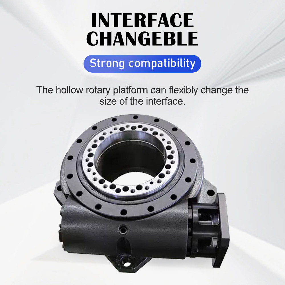 Planetary Gearbox Heavy-load Hollow Rotating Platform Stainless Steel 20:1 Reduction Ratio Accurate Start Stop Positioning