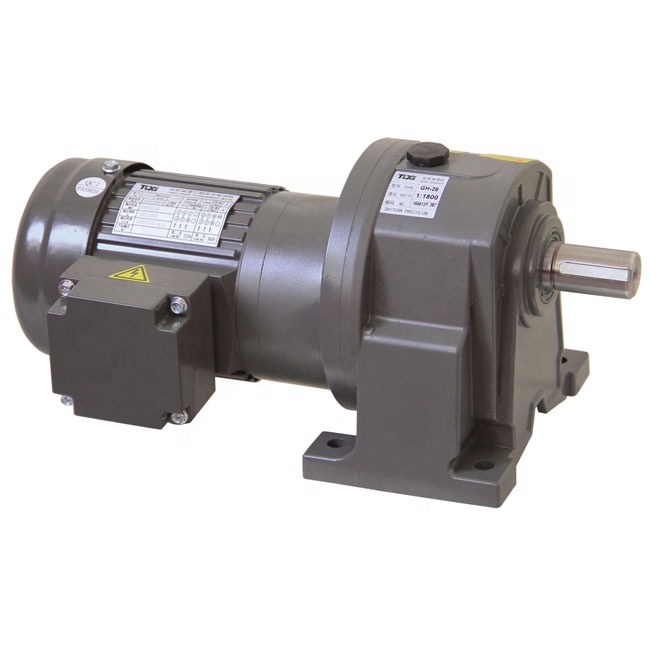 AC 220V/380V 4P Three-Phase Aluminum Electric Gear Motor 1500W 2HP Horizontal Installation Conveyor ISO9001 & CE Certified