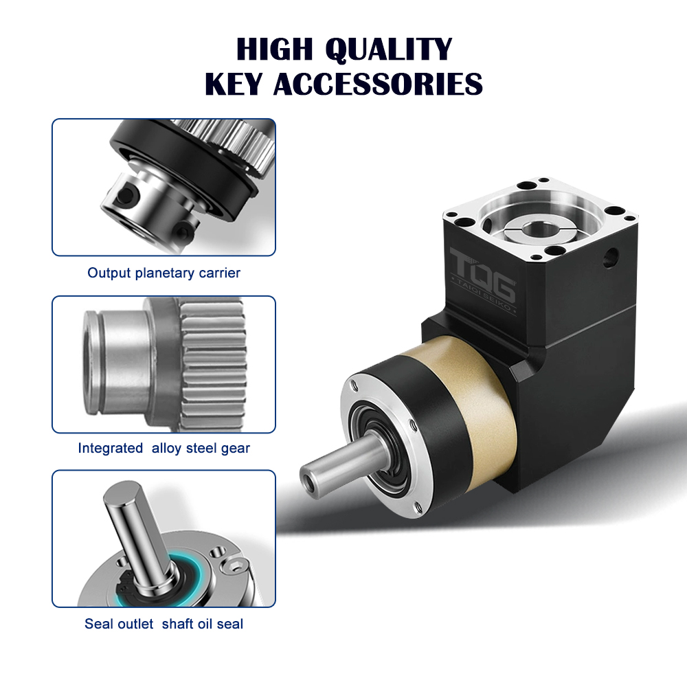 60mm Flange Nema 23 34 Precision Planetary Servo Speed Reducer Gear Box 10:1 Ratio 0.5 HP for Laser Cutting Machine