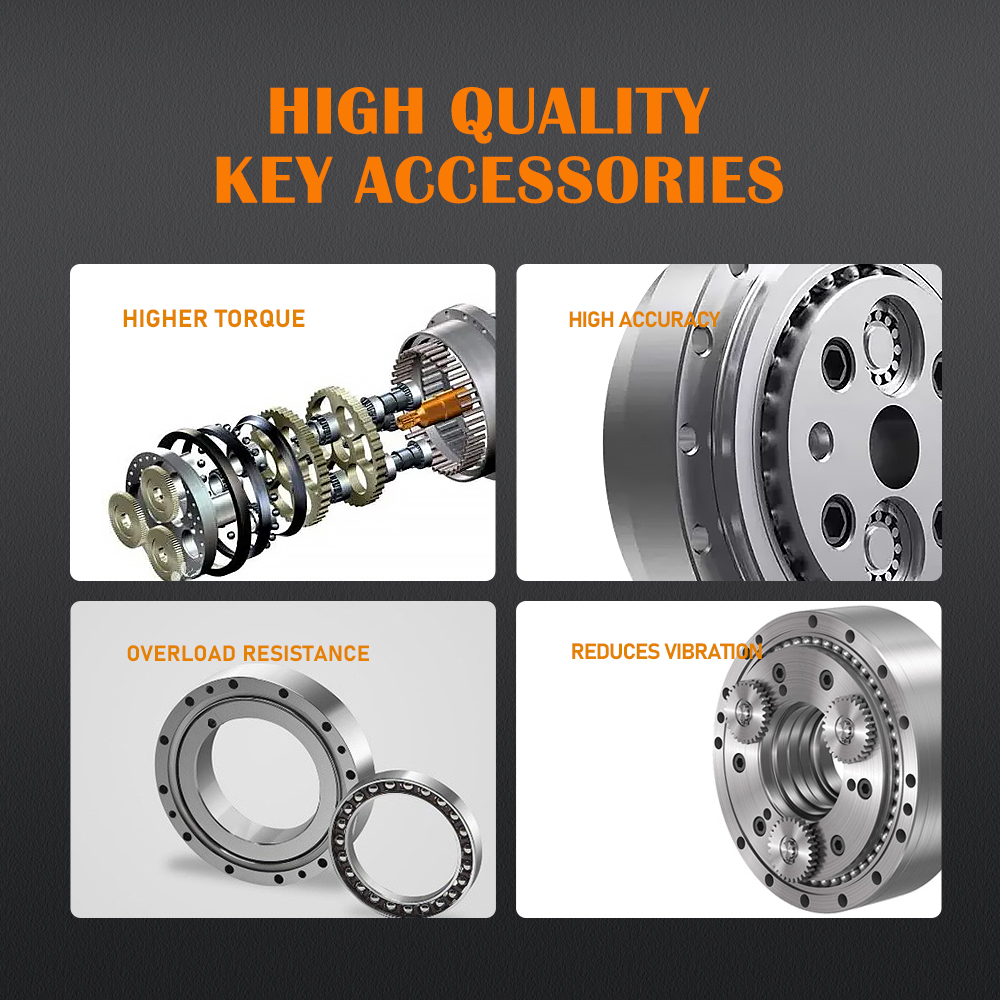 High Precision Cycloidal Compact Industrial Robot Arm Joint Servo Hollow Shaft Speed Gear Box Reducer with Flange