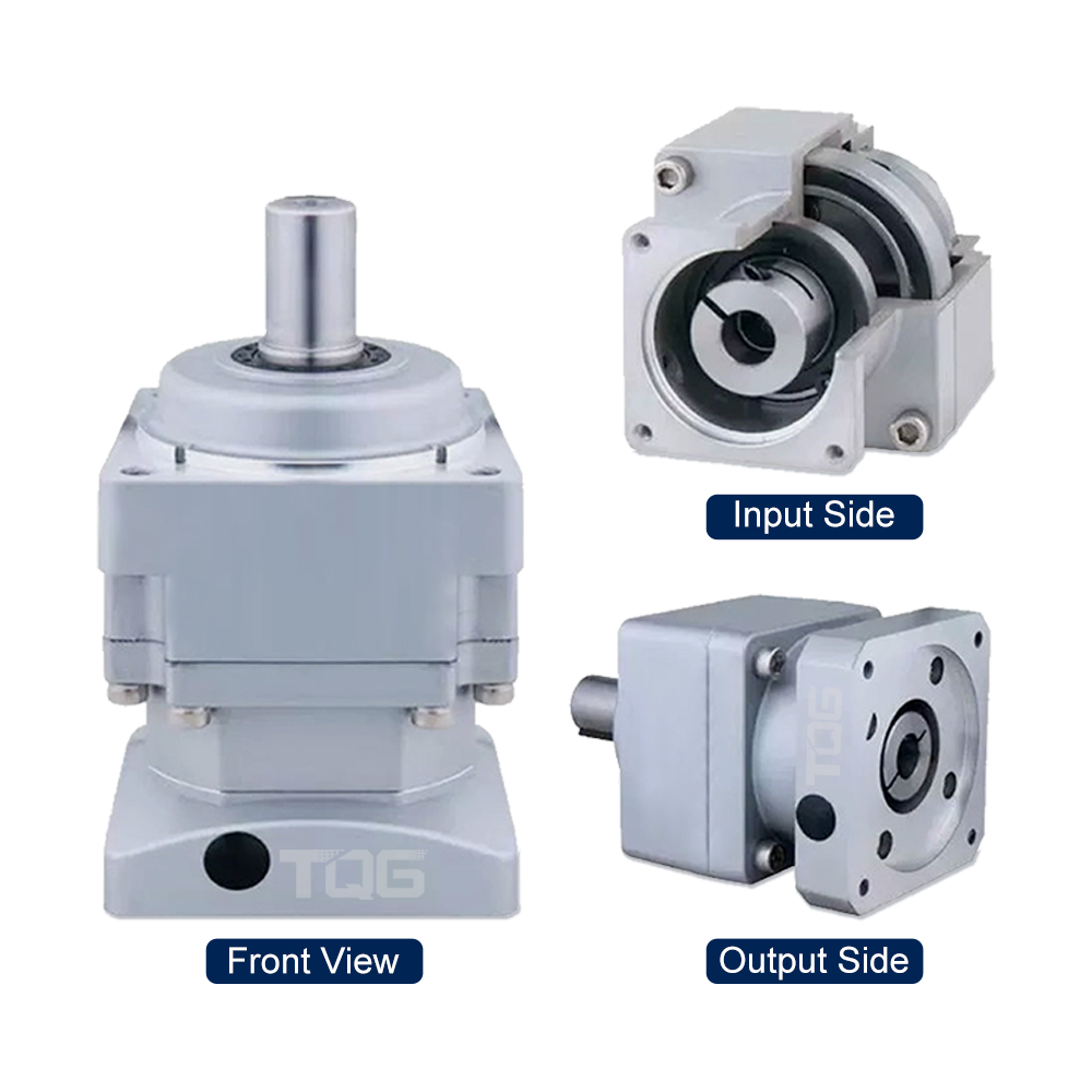 New TQG VRSF Series High Precision Planetary Gearbox Nema 34 Stainless Steel/Alloy Steel 94%-97% Efficiency 20:1 Reduction Ratio