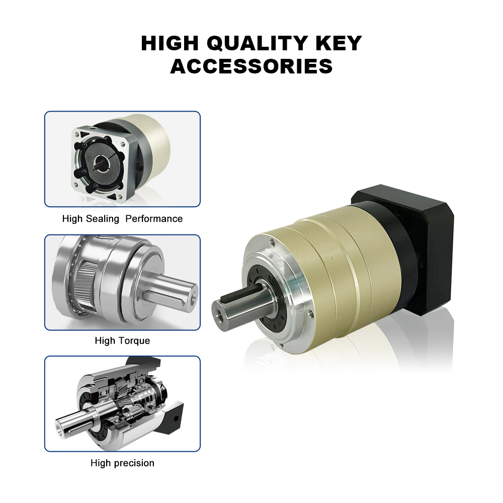 Low Backlash Ratio 3-10:1 High Precision Planetary Gear Reducer Gearbox IP65 Stainless Steel for Stepper Motor Robot Medical