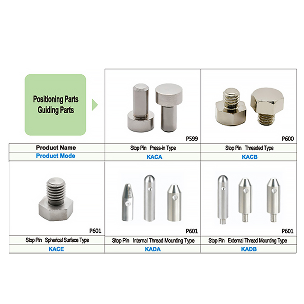 Precision Stainless Steel Stop & Guide Pin Set Core Components Gear