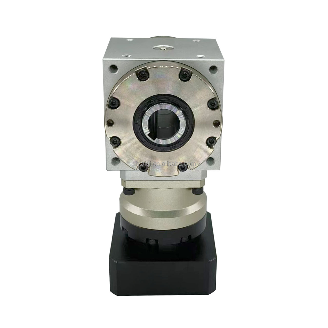 TQG Right Angle 10:1 Gearbox 90 Degree Spiral Bevel Speed Reducers Compact Flange Mounted for Machine Tools Model