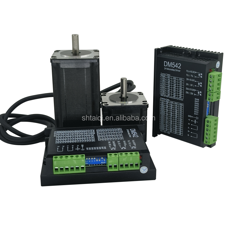 2024 High Quality TQG Hybrid 57mm Nema 23 Open Loop Stepper Motor DM542 Driver CE CCC ISO Certified 12-Month Warranty for CNC