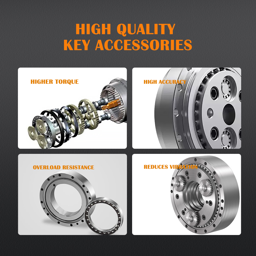 High Precision Cycloidal Harmonic Industrial Robotics Arm Joint Gearbox Reducer ODM Flange Mounted Hollow Shaft 1 HP