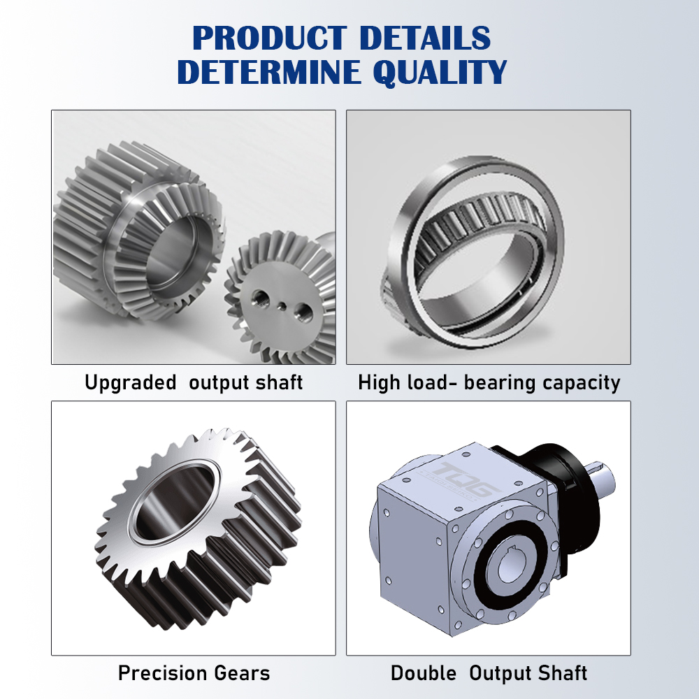High-Torque Low-Backlash Planetary Three-Axis Helical Bevel Gear Right-Angle Flange-Mounted 10:1 Ratio Industrial Reducer
