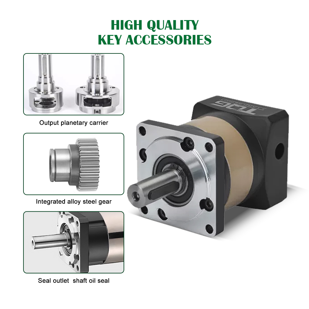 Cheap Price TQG Planetary Spur Gearbox PLF060 High Torque Stainless Steel 20:1 Ratio 1 Year Warranty DIN 4 Accuracy 3 Arcmin