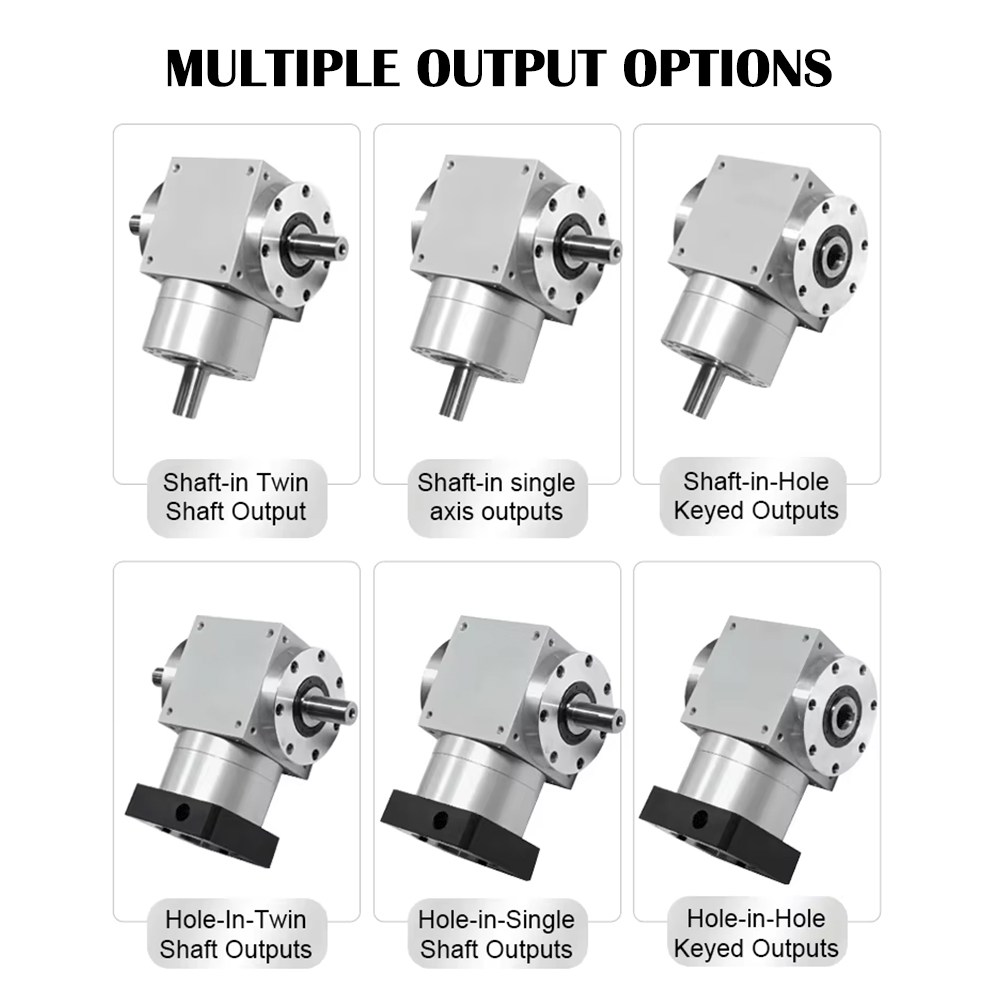 High Precision Helical Planetary 90 Degree Right Angle Double Output Shaft Gearbox Reducer Industrial Robots (Stainless Steel
