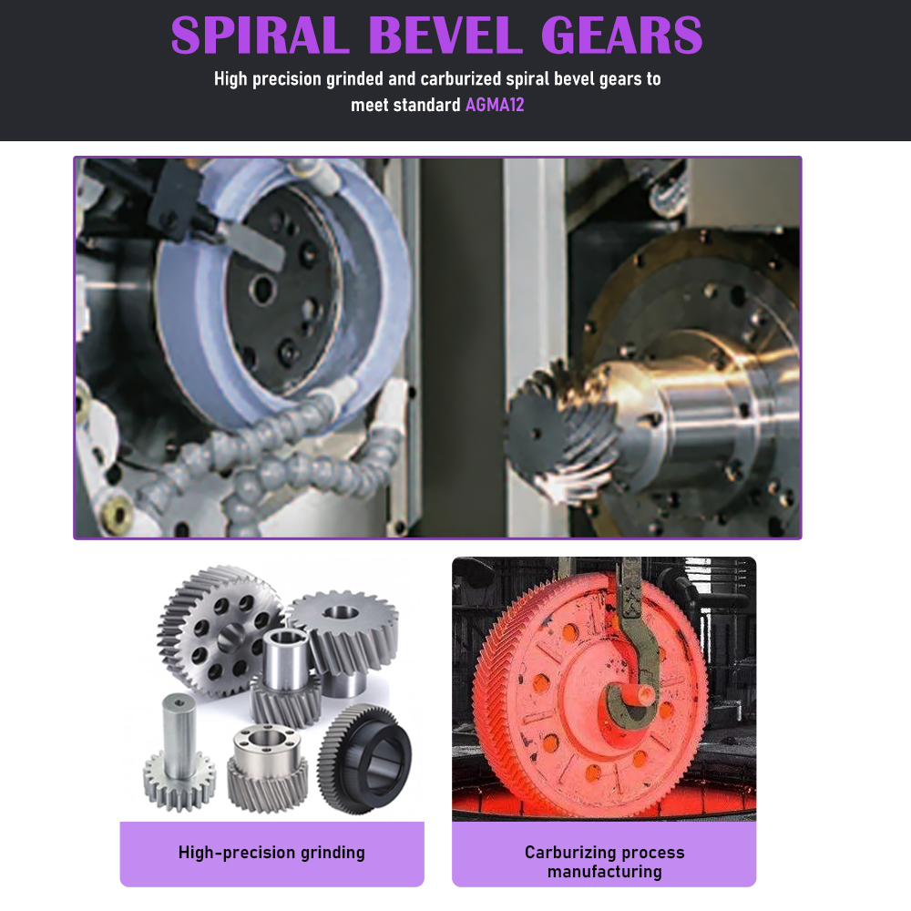 AT-L Right Angle Gearbox with Double Output Shaft 1:1 Spiral Bevel Gearbox Steering Gearbox