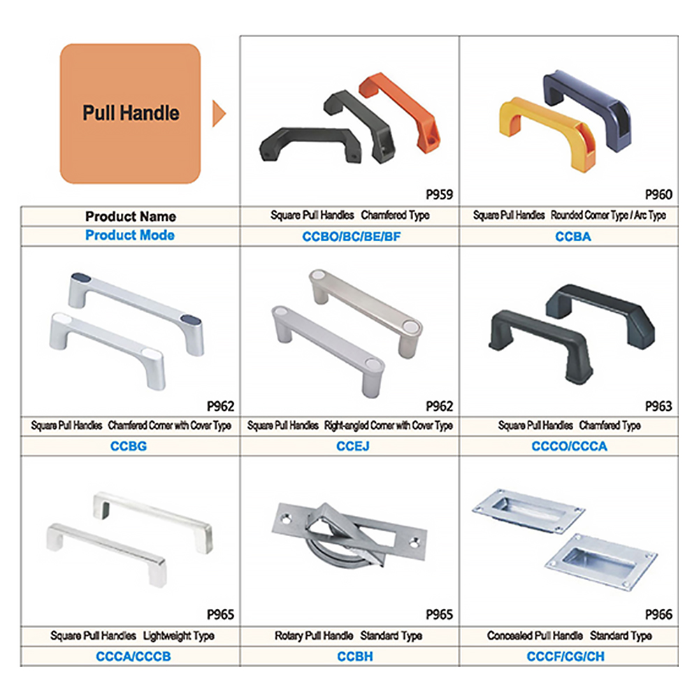 Stainless Steel Pull Handle with Gear Core Components